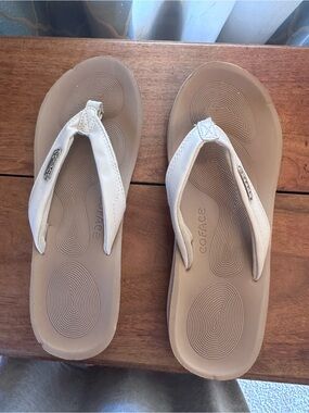 Comfort Foam White Thong Sandals for Women Orthopedic